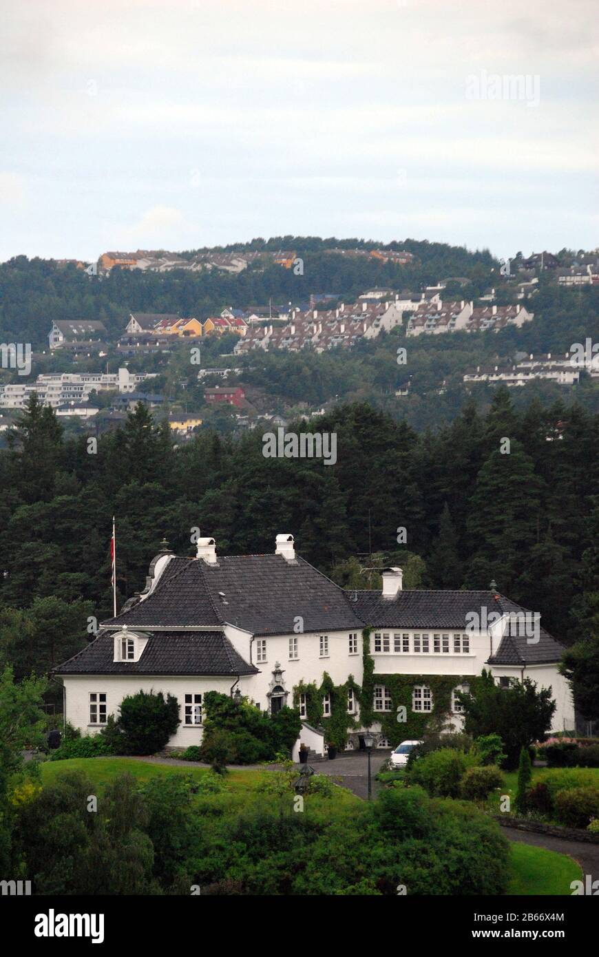 Norwegen, Bergen, Edvard Grieg Museum und Landhäuser Stockfoto