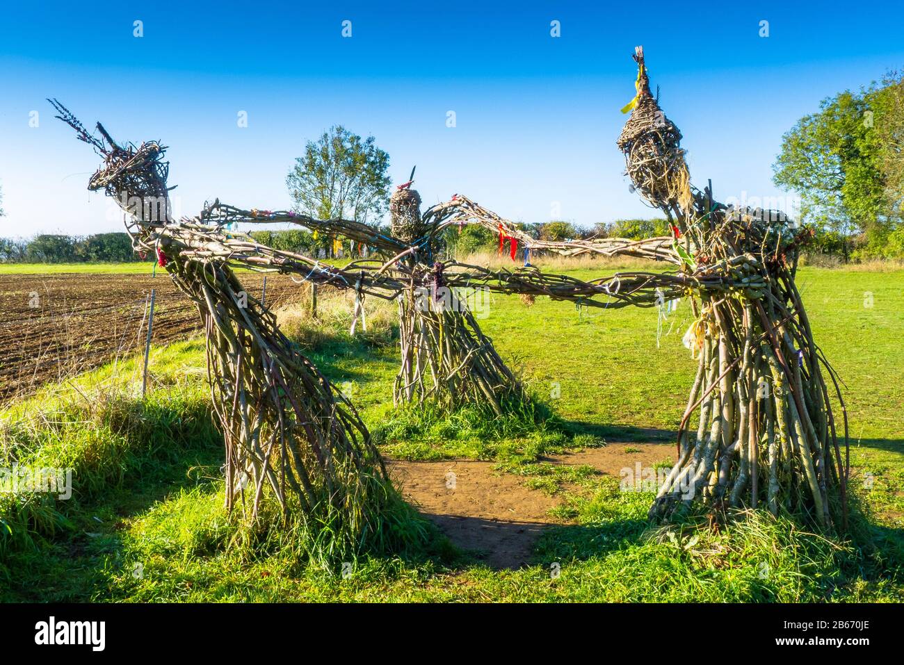 Rollright Stones of Three Fairies Dancing - eine der vielen Folklore-Legenden, die mit den Stones in Verbindung stehen. Stockfoto