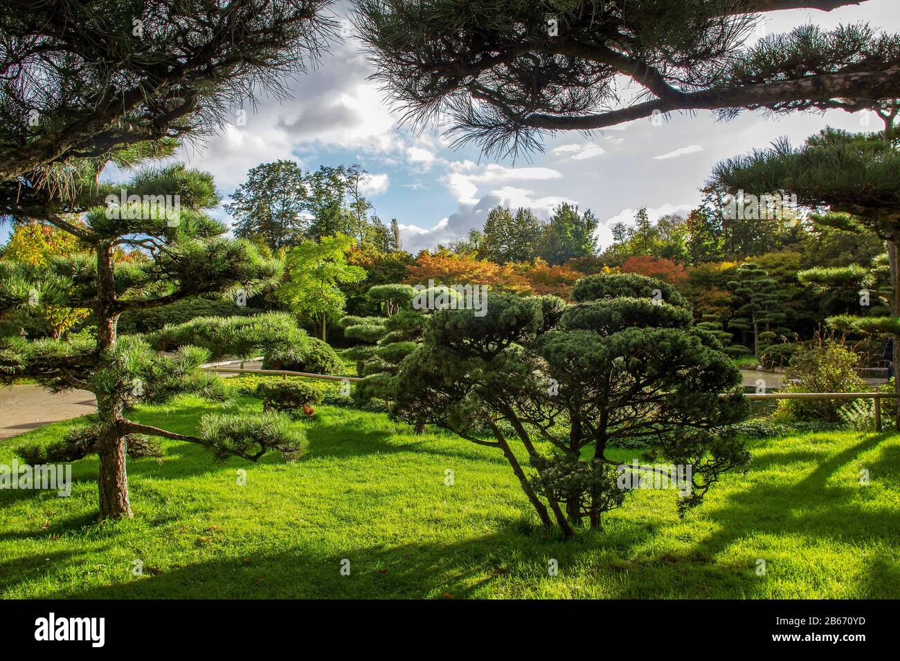 Japanischer Garten im Nordpark von Düsseldorf, Deutschland