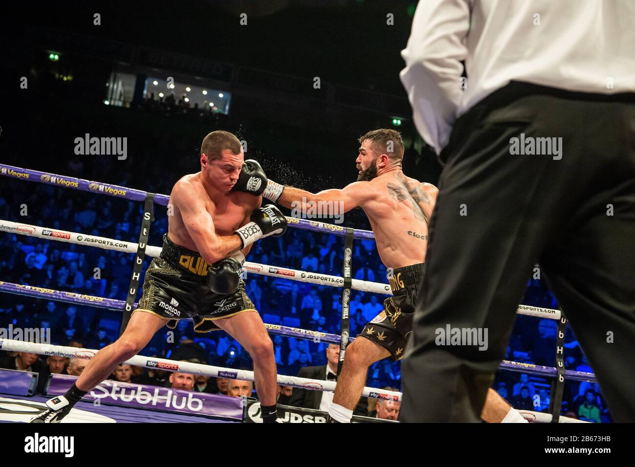 Scott Quigg / Jono Carroll Manchester Arena 7. März 2020 Stockfoto