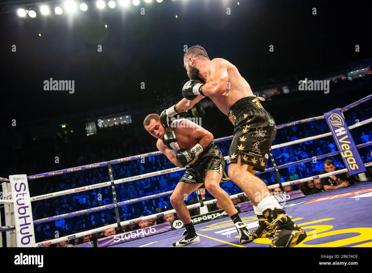 Scott Quigg / Jono Carroll Manchester Arena 7. März 2020 Stockfoto