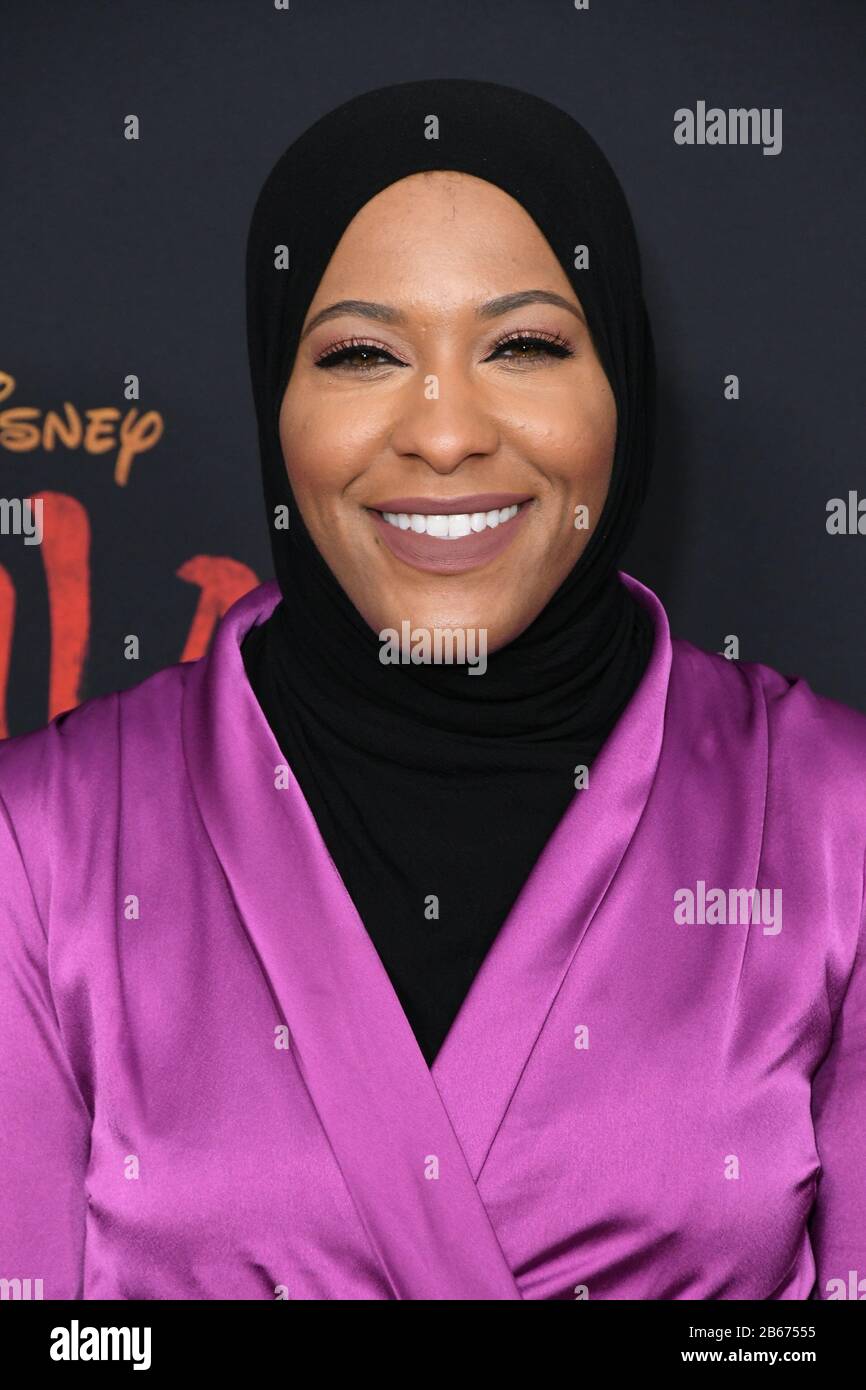 09. März 2020 - Hollywood, Kalifornien - Ibtihaj Muhammad. Disney's "Mulan" Los Angeles Premiere im Dolby Theatre. Fotowredit: Birdie Thompson/AdMedia/MediaPunch Stockfoto