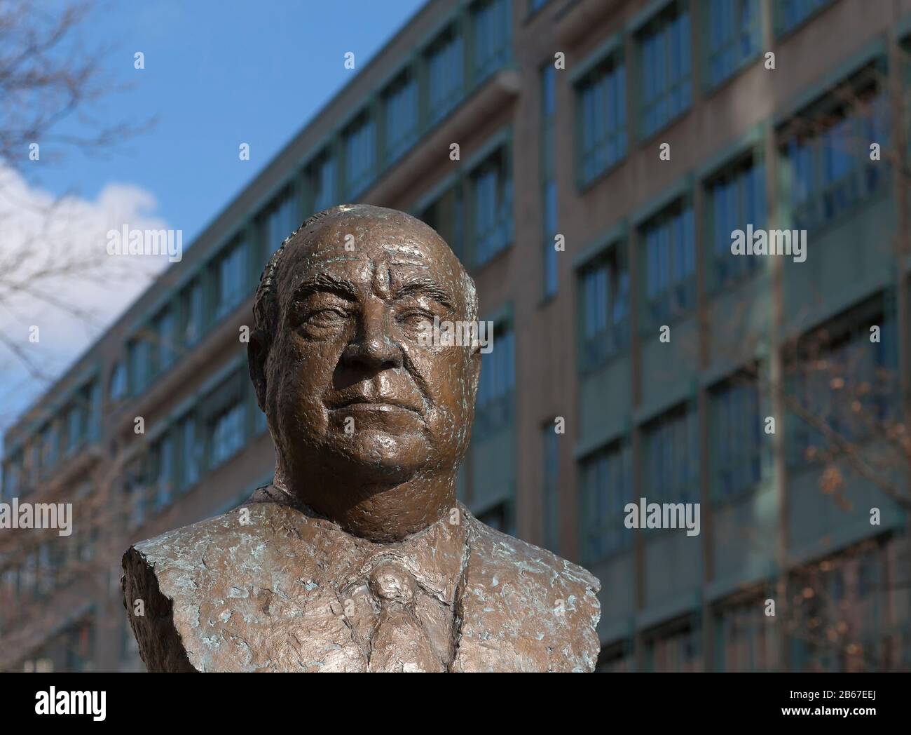 Büste von Helmut Kohl, Moabit, Berlin Stockfoto
