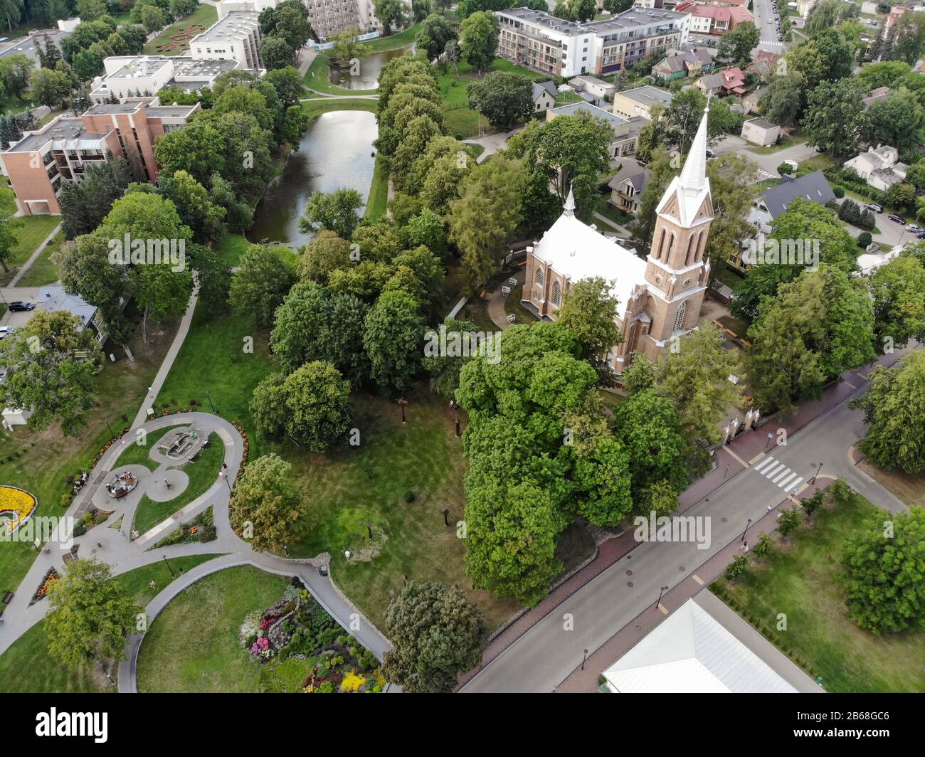 Kneipp-Garten für die Parkanienfotografie im Ferienort Birstonas, Litauen Stockfoto