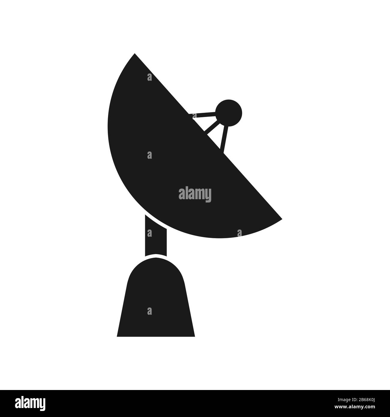 Symbol einer Satellitenschüssel. Einfaches flaches Design für Websites und Apps Stock Vektor