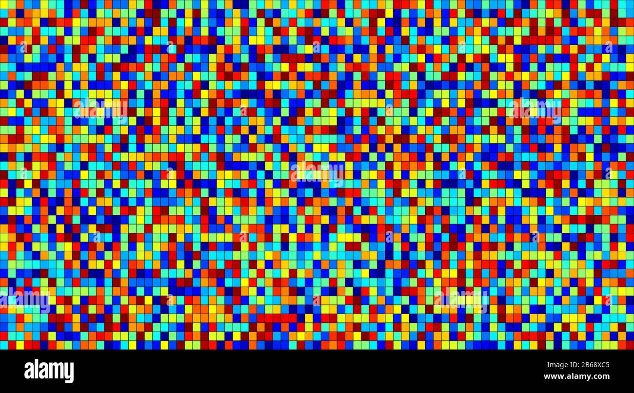 Verschiedene Farben Random Grids als abstrakter Texturhintergrund Stockfoto