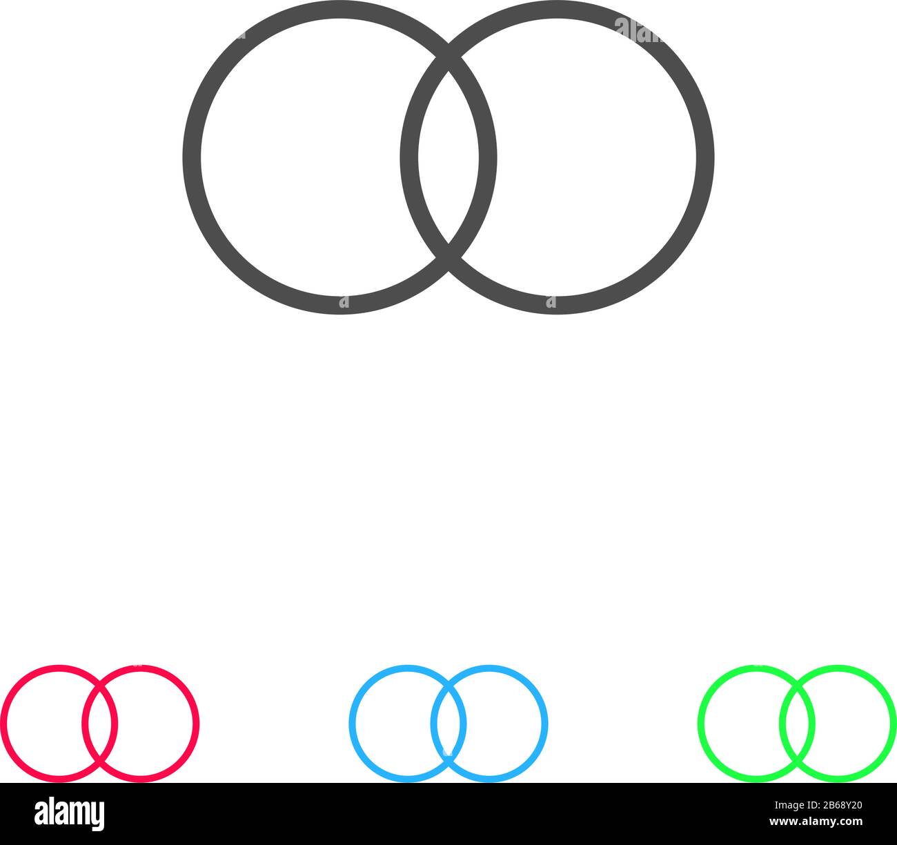 Hochzeitssymbol flach. Farbpiktogramm auf weißem Hintergrund. Symbol für Vektorgrafiken und Bonussymbole Stock Vektor