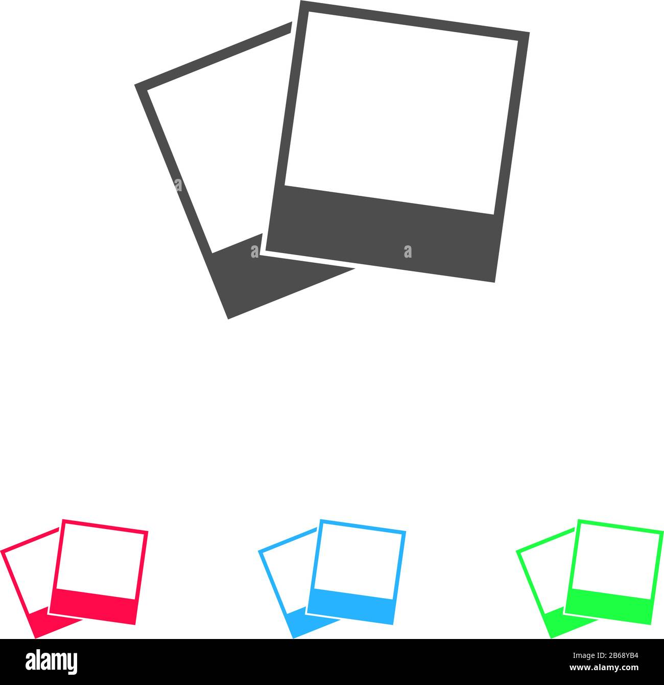 Fotosymbol flach. Farbpiktogramm auf weißem Hintergrund. Symbol für Vektorgrafiken und Bonussymbole Stock Vektor