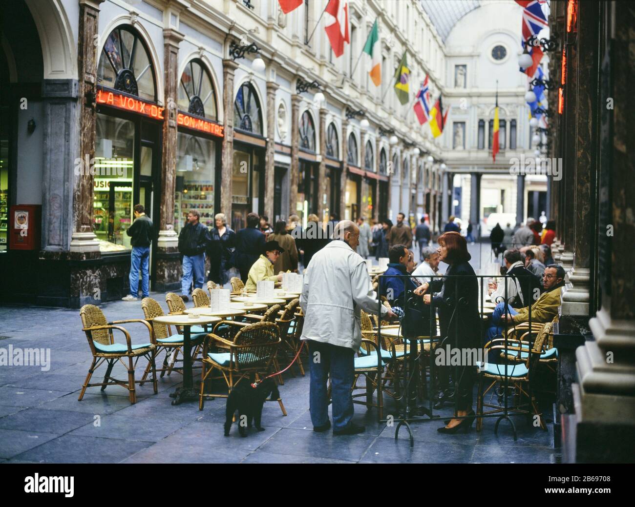 Galeries Royales Saint-Hubert oder Saint Hubert Royal Galerien, Brüssel, Belgien Stockfoto