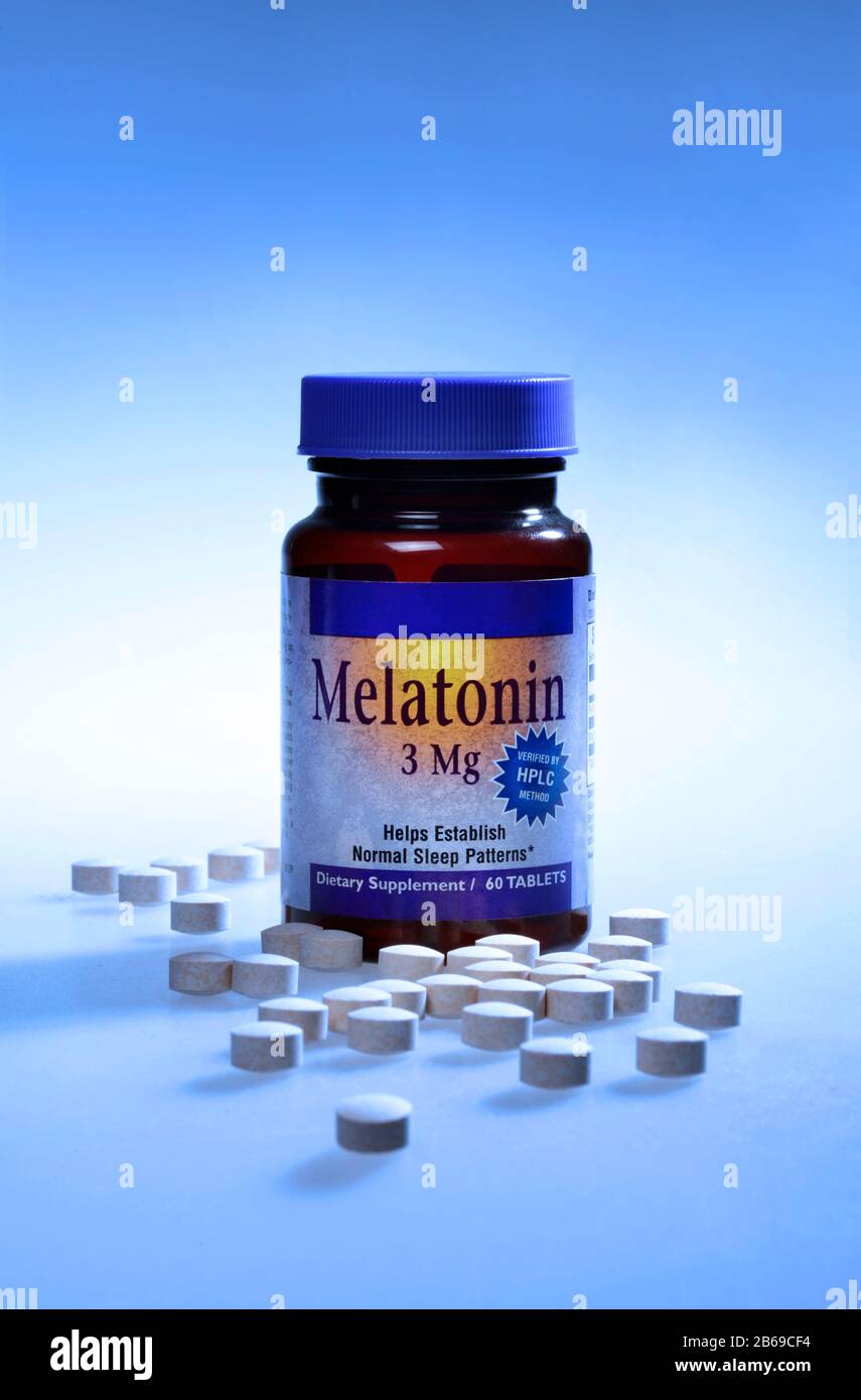 Melatonin-Ergänzung Stockfoto