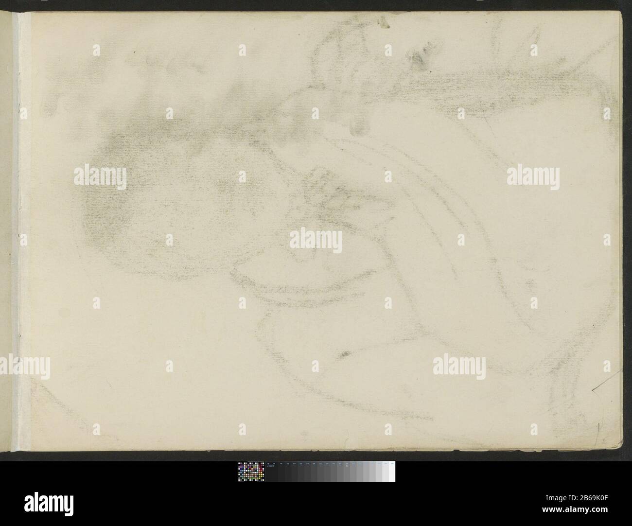 Abchlatsch der Krijttekening auf Blatt 1 verso Blad 2 recto uit schetsboek LXVII traf 11 bladen. Hersteller : Zeichner: Isaac IsraelsPlaats Herstellung: Amsterdam dating: CA. Physikalische Kenmerken: Abklatsch van een krijttekening Material: Papier Techniek: Abchlatsch Stockfoto