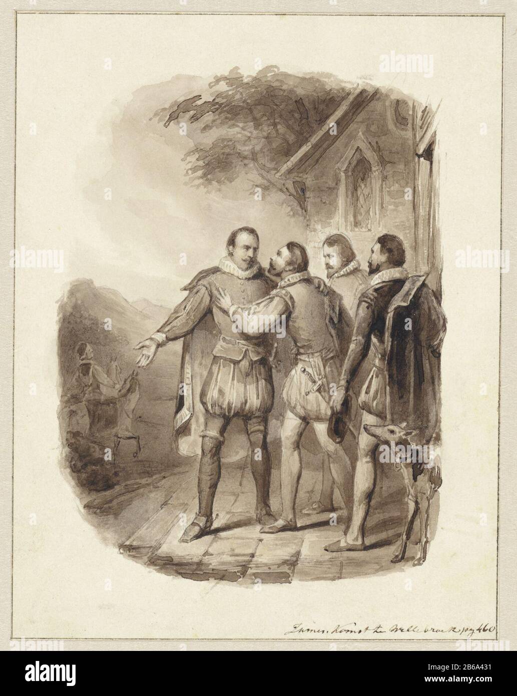 Abschied von Prinz William I. und Graf Egmont Abschied von Prinz William I. und Graf Egmont Immobilientyp: Zeichnung Objektnummer: RP-T 1928-25 Hersteller: Künstler Johann Wilhelm Kaiser (I) Vom: 1850 Physische Merkmale: Bleistift, Stift und Pinsel in braunem Material: Papier-Tintenstift-Technik: Stift-/Bürstenabmessungen: H 188 mm × W 146 mm Betreff: Historische Person (EGMOND, Lamoraal, Zählung von) - andere Darstellungen, an die der NAME einer historischen Person angehängt werden kann (EGMOND, Lamoraal, Zählung der) historischen Ereignisse und Situationen (mit DATUM) historische Person (WILLIAM I., Fürst von Orange-Nassau) Stockfoto