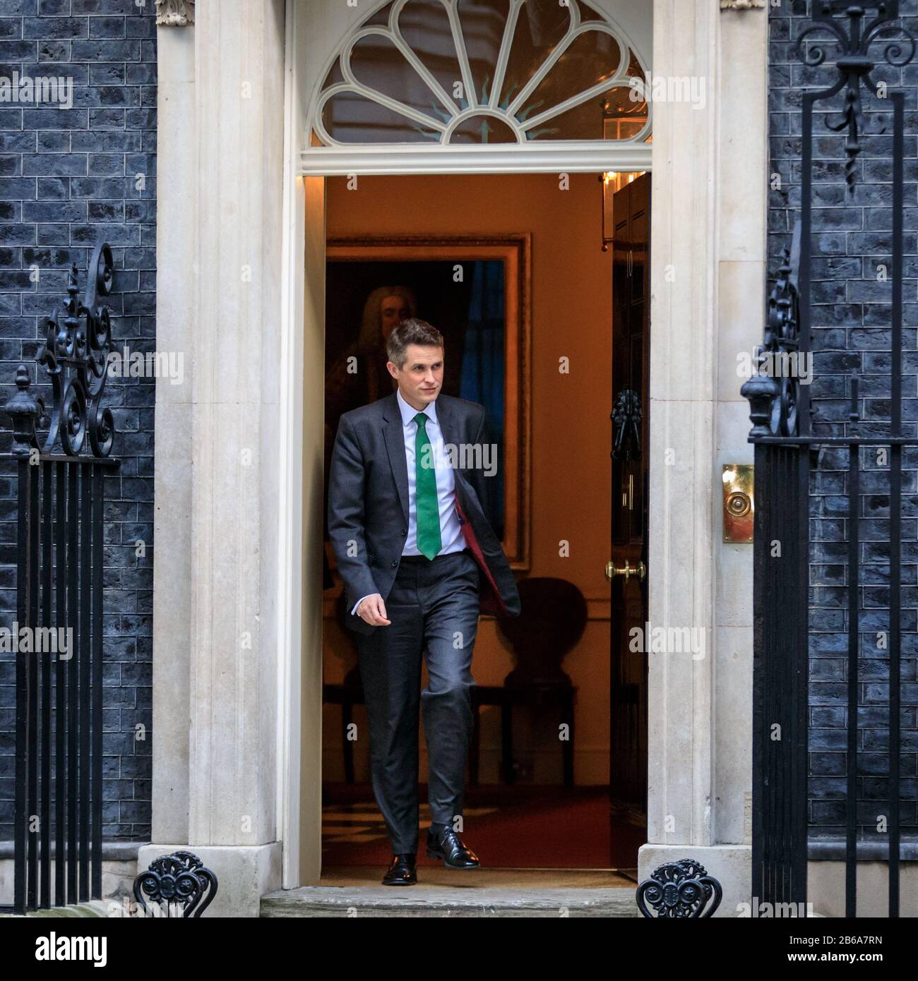 Downing Street, London, 13. Februar 2020. Gavin Williamson, Bildungsminister, bleibt in seiner Position im Kabinettsumbildung des Johnson-Gouvernements Stockfoto
