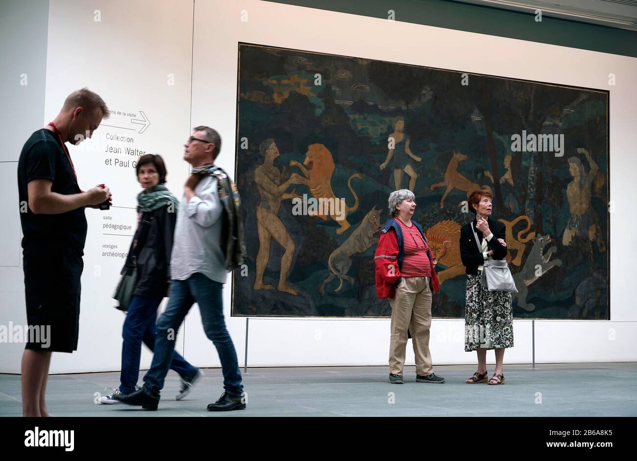 Innenansicht des Museums Musee de l'Orangerie.Paris.France Stockfoto