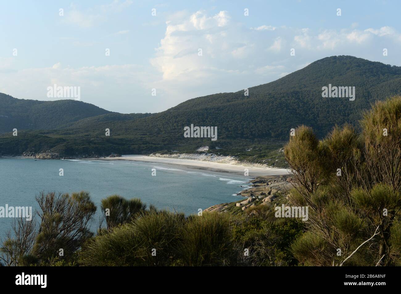 Squeaky Beach, Wilsons Promontory, Victoria, Australien. Schöner Strand und Surfspot. Stockfoto