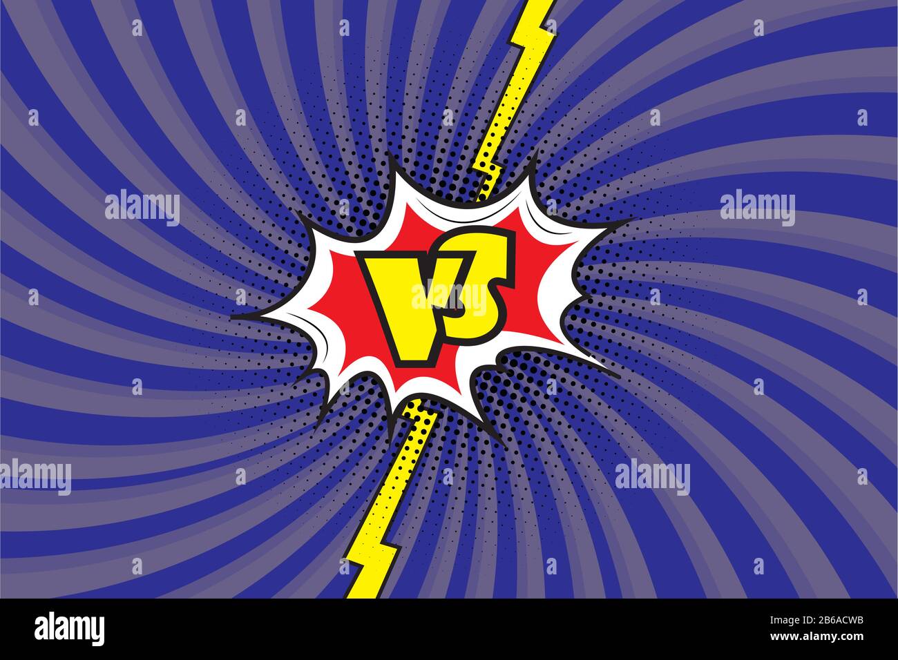 Versus.Fight Hintergrund Comic Pop Art Style Design.vs Briefe in Speech Bubble.Stock Vector Illustration Stock Vektor