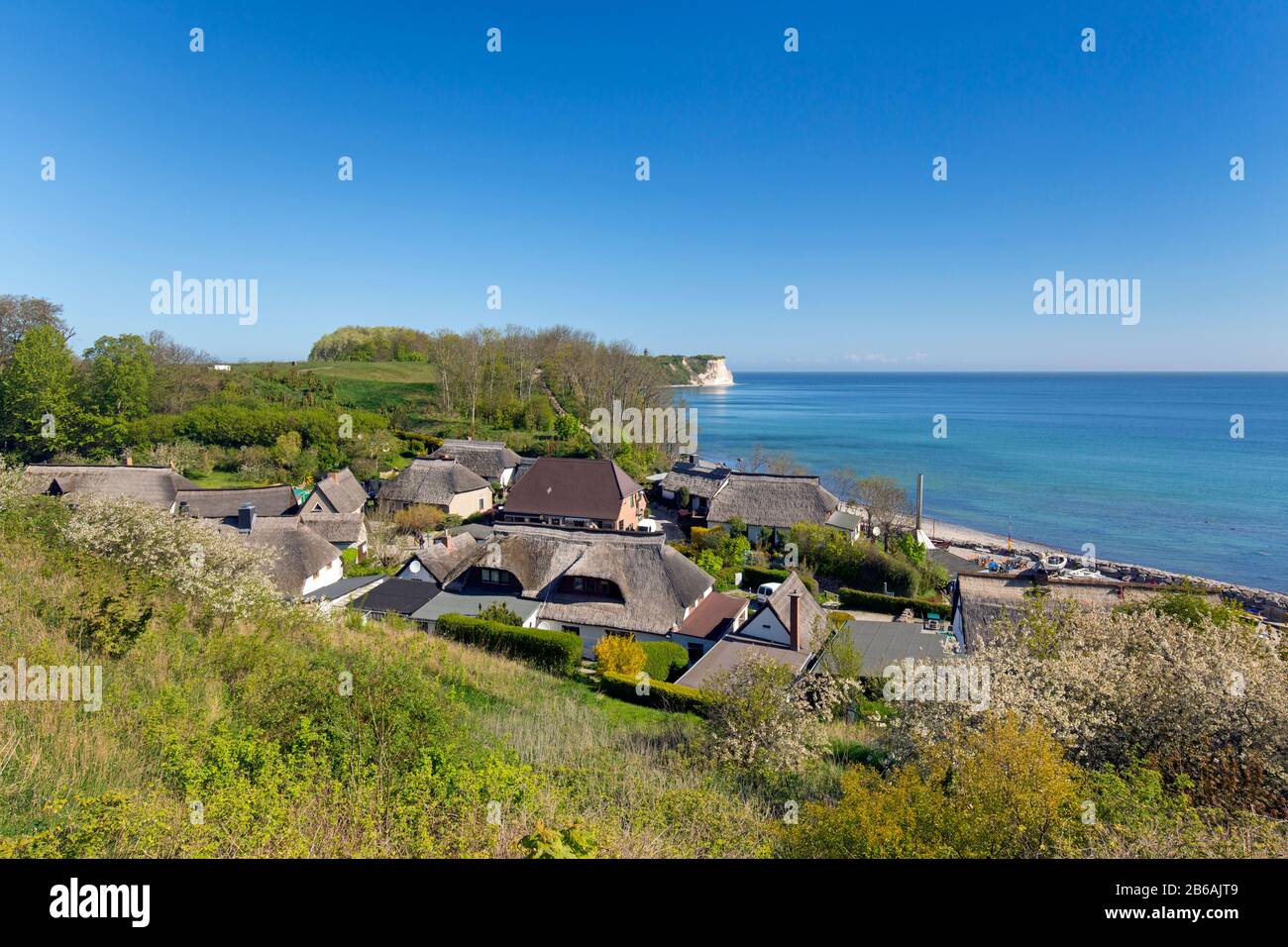 Fischerdorf Vitt auf der deutschen Ostseeinsel Rügen auf der Halbinsel Wittow bei Kap Arkona, Mecklenburg-Vorpommern, Deutschland Stockfoto