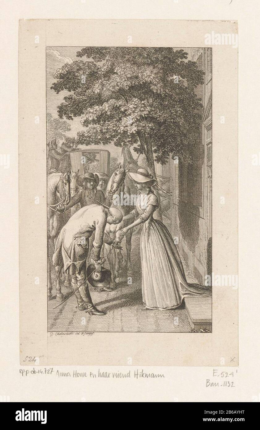 Anna Howe und ihre Freundin Hikmann Anna Howe und ihr Freund Hikmann Objekttyp : Bild Artikelnummer: RP-P-ob-14.727Katalogusreferentie Bauer 1132Engelmann 273-1 (2) Markierungen / Marken: Sammlermarke, Verso, gestempelt: Lugt 2228 Hersteller : Druckerhersteller Daniel Nikolaus Chodowie: CKI (in seinem Gebäude aufgeführt): Daniel Nikolaus Chodowiecki (Listed Property) Ort Herstellung: Berlin Datum: 1704 Physikalische Merkmale: Ätzung; Proofmaterial: Papiertechnik: Ätzmaße: Blatt: H 162 mm (innerhalb der Kantenplatte geschnitten) b × 103 mm (innerhalb der Kantenplatte geschnitten) Kommentare Drucken verwendet: Richardson, Samuel. Stockfoto