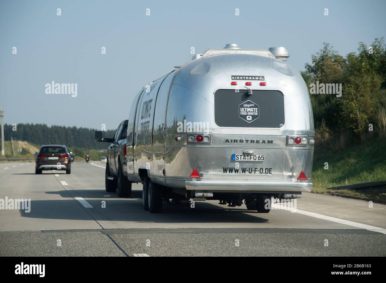 Bundesautobahn-Autobahn 9, Deutschland. August 2019 © Wojciech Strozyk / Alamy Stock Photo Stockfoto