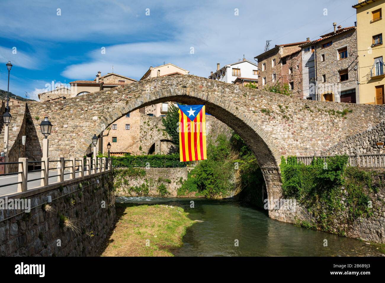 La Pobla de Lillet in Katalonien, Spanien Stockfoto
