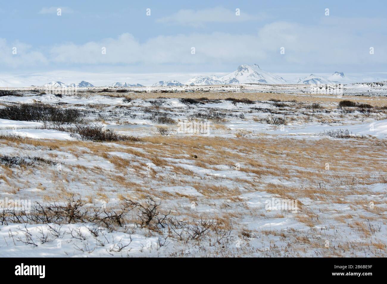 Winterlandschaft, Island, Ísland, Europa Stockfoto