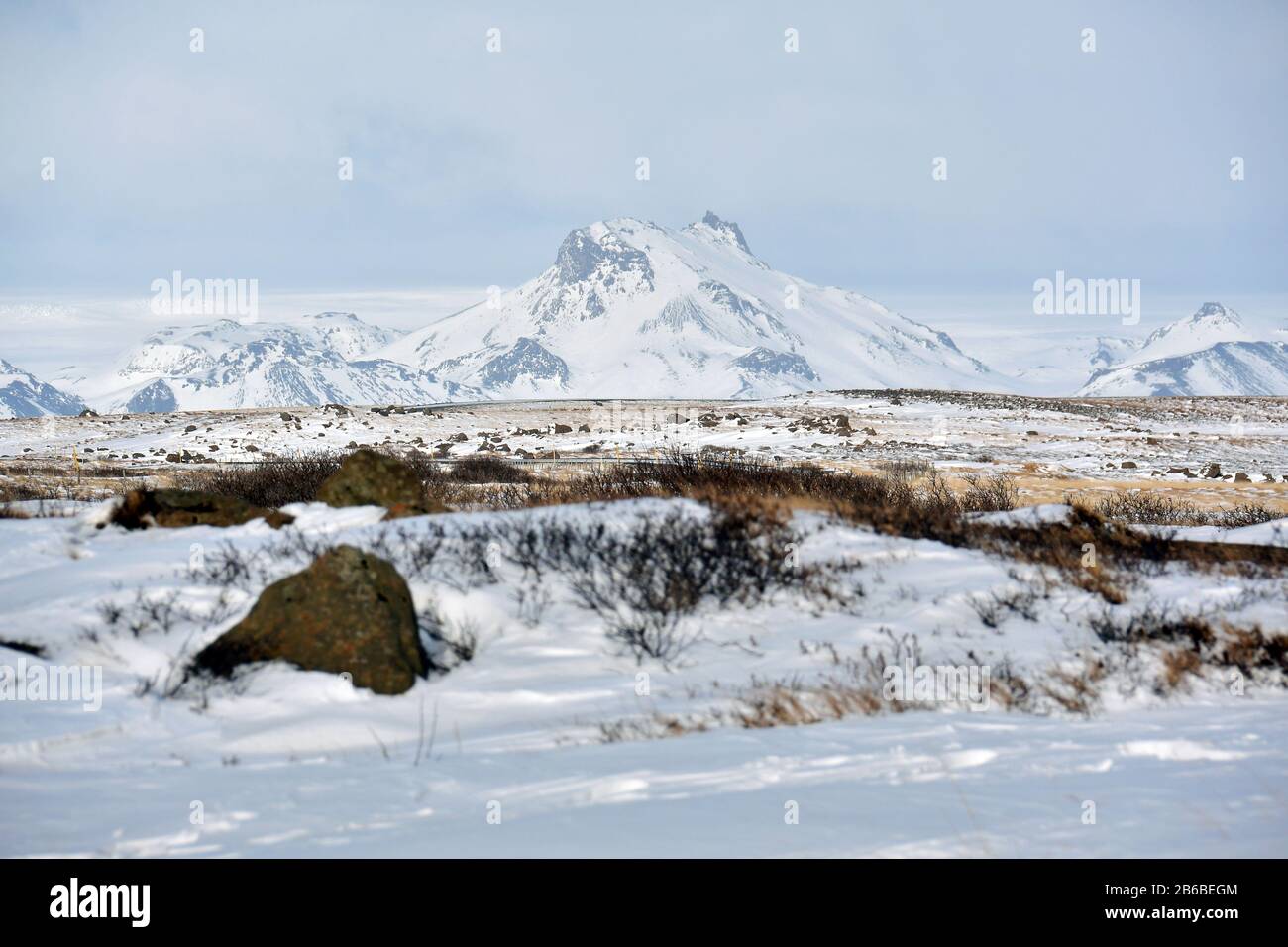 Winterlandschaft, Island, Ísland, Europa Stockfoto