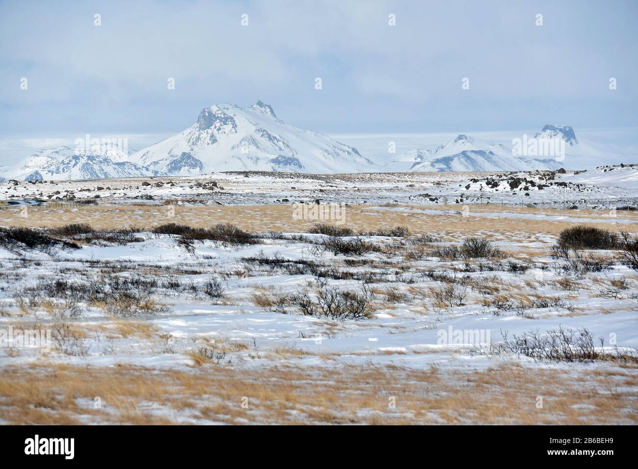 Winterlandschaft, Island, Ísland, Europa Stockfoto