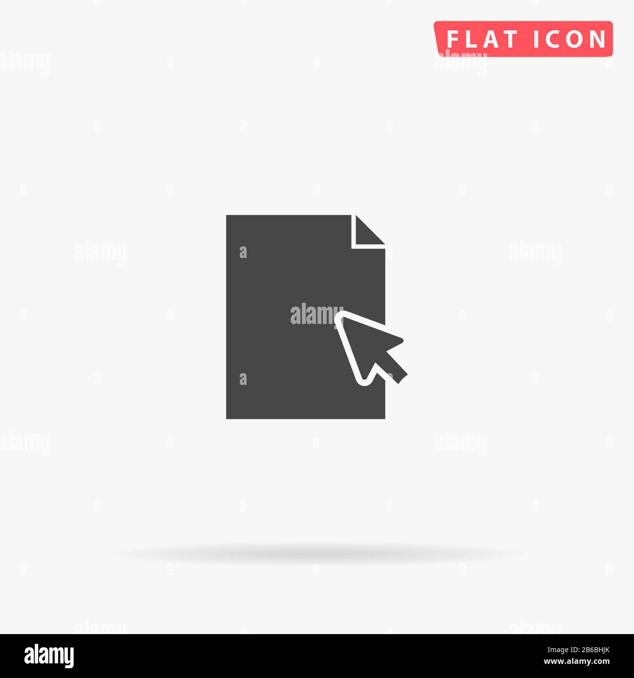 Symbol für flachen Vektor der Datei ablegen. Glyph-Style-Zeichen. Einfaches, handgezeichnetes Illustrationen Symbol für Konzeptinfografiken, Designs Projekte, UI und UX, Website oder Stock Vektor