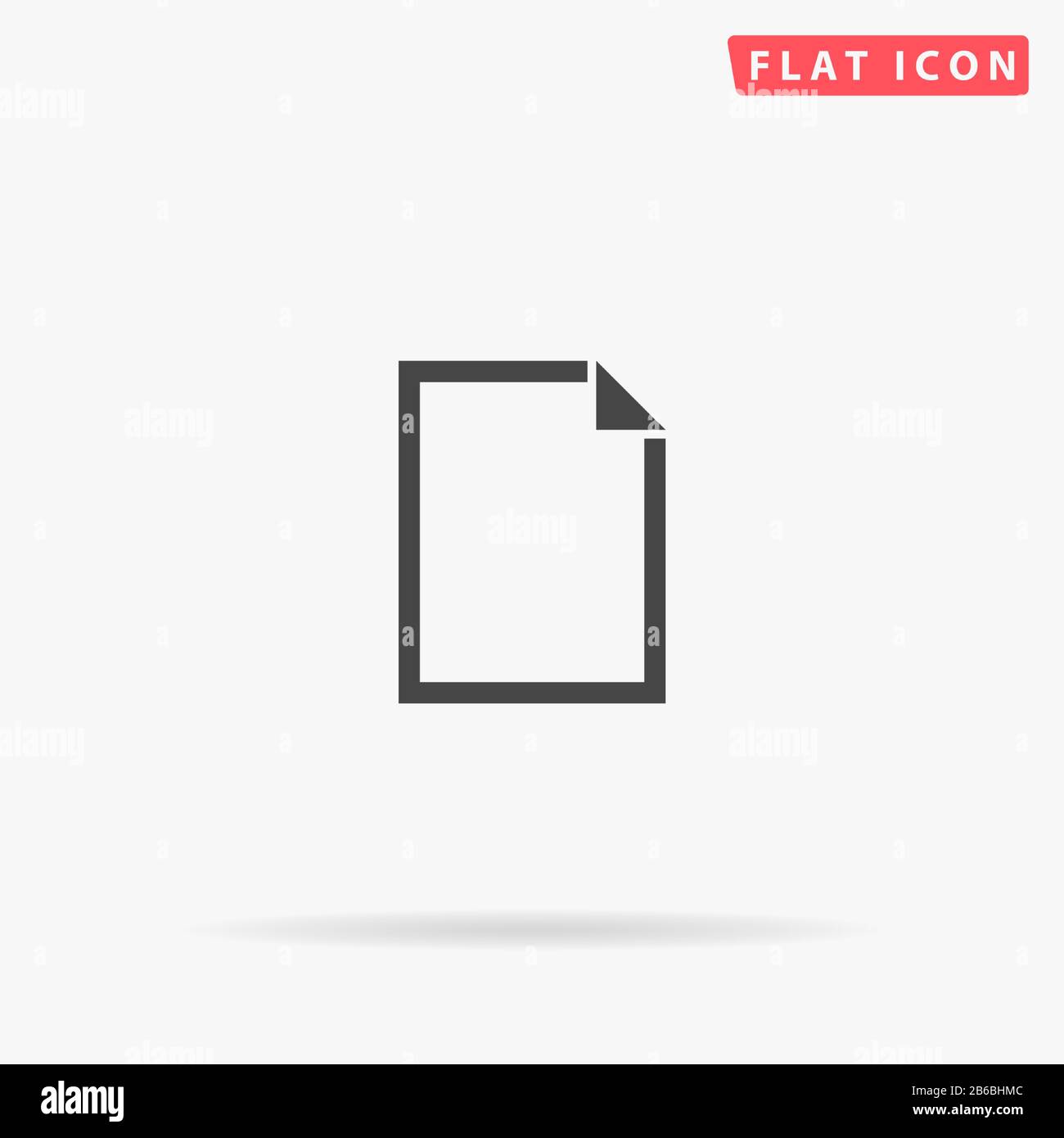 Symbol für flachen Papierbogen. Glyph-Style-Zeichen. Einfaches, handgezeichnetes Illustrationen Symbol für Konzeptinfografiken, Designs Projekte, UI und UX, Website Stock Vektor