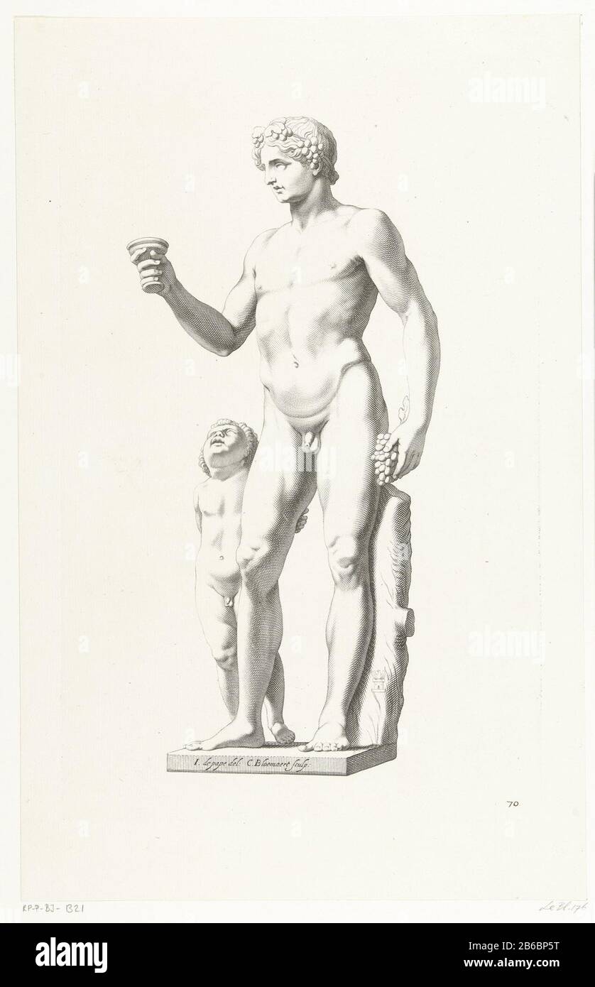 Bacchus mit Putto Bacchus mit Putto Objekttyp: Print Serial Nr. 70 / 153Objectnummer: RP-P-BI 1321Catalogusreferentie: Hollstein Dutch 176 Inscriptions / Brands: Collector's Mark, Verso, gestempelt: Lugt 2228numer, Recto Under, Handschrift: '70' Beschreibung: Bild des gottes Bacchus mit einem Becher in der Hand und einem Trauben. Neben ihm befindet sich ein singender Putto. Das Bild stammt aus der Sammlung von Vinczo Giustiniani, der die Waffe auf den Sockel stellt, um sie zu sehen. Hersteller : Druckhersteller Cornelis Bloemaert (II) (denkmalgeschütztes Gebäude) in Zeichnung: Josse de Pape (denkmalgeschütztes Eigentum) Herstellung: R Stockfoto