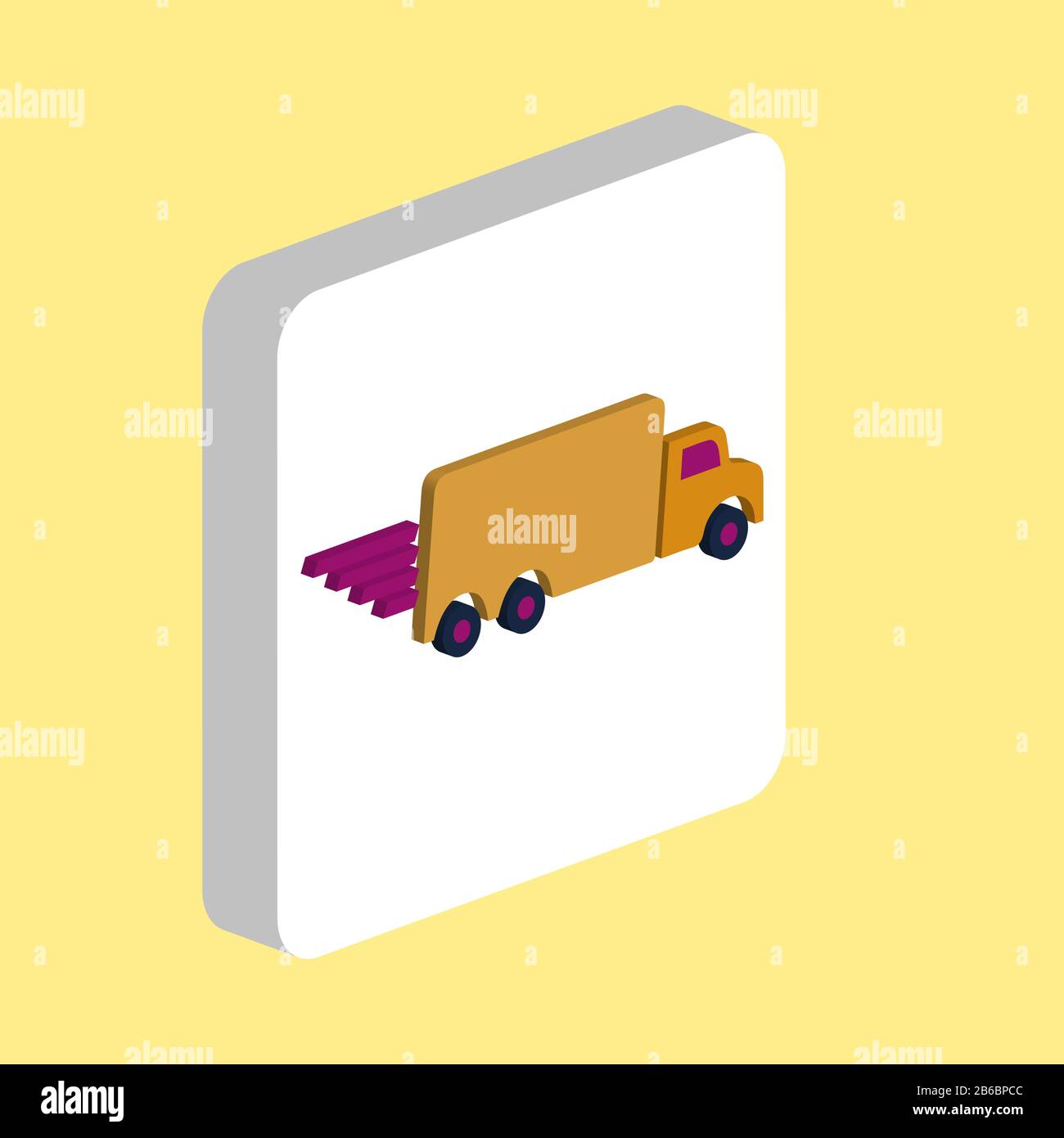 Symbol Für schnelle Zustellung Mit Einfachem Vektor. Designvorlage für Symbole für Web Mobile UI-Element. Perfektes farbisometrisches Piktogramm auf 3D-weißem Quadrat. Stock Vektor