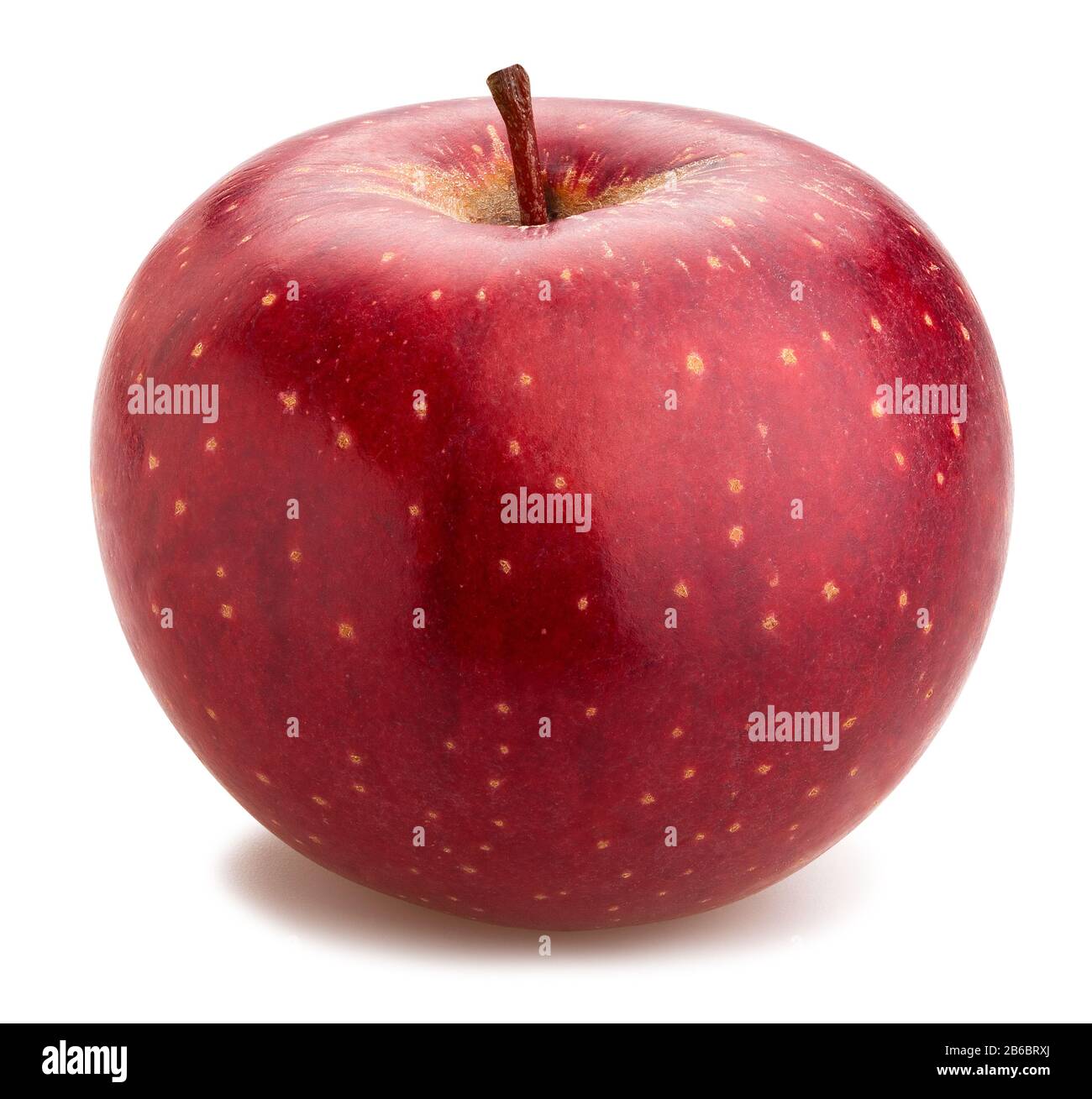 Dunkelroter Äpfel-Pfad isoliert auf weiß Stockfoto
