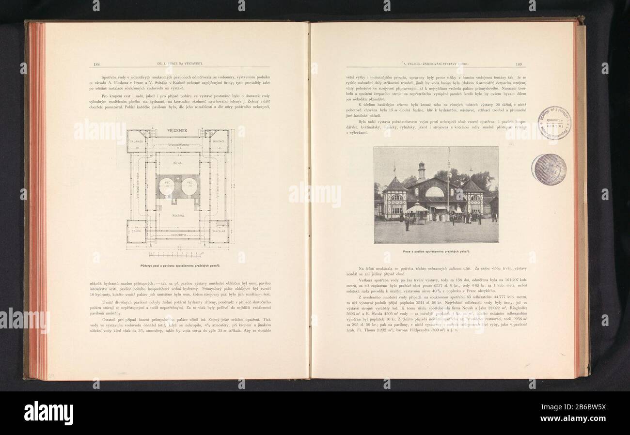 Backwaren und Öfen von Výstaviště nach PraagPece ein pavilon Spolecenstva prazských pekaru (Titelobjekt) Objektart: Fotomechanische Druckseite Artikelnummer: RP-F 2001-7-749A-90 Hersteller: Fotograf: Anoniemklischeemaker: Carl Bellmann Place Manufacturer: Fotograf: Výstavištěclichémaker: Prag dating: CA. - im oder vor 1893 Material: Papiertechnik: Autotypie-Abmessungen: Bild: H 103 mm × W 134 mmToelichtingPrent auf Seite 189. Betrifft: façade (oder Haus oder Gebäude), Bäcker Stockfoto