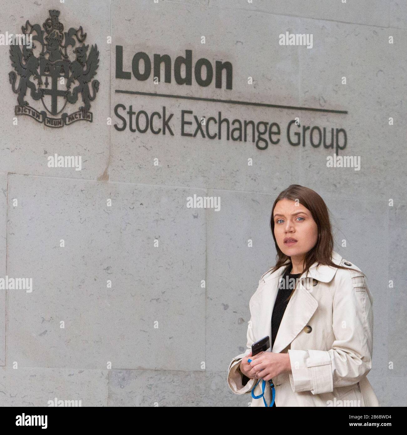 Londoner Börse am Black Monday Stockfoto