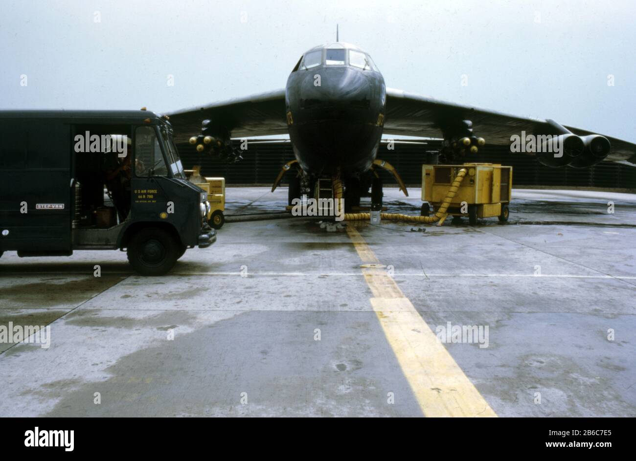 USAF United States Air Force Boeing B-52D Stratofestung mit Bombload Stockfoto
