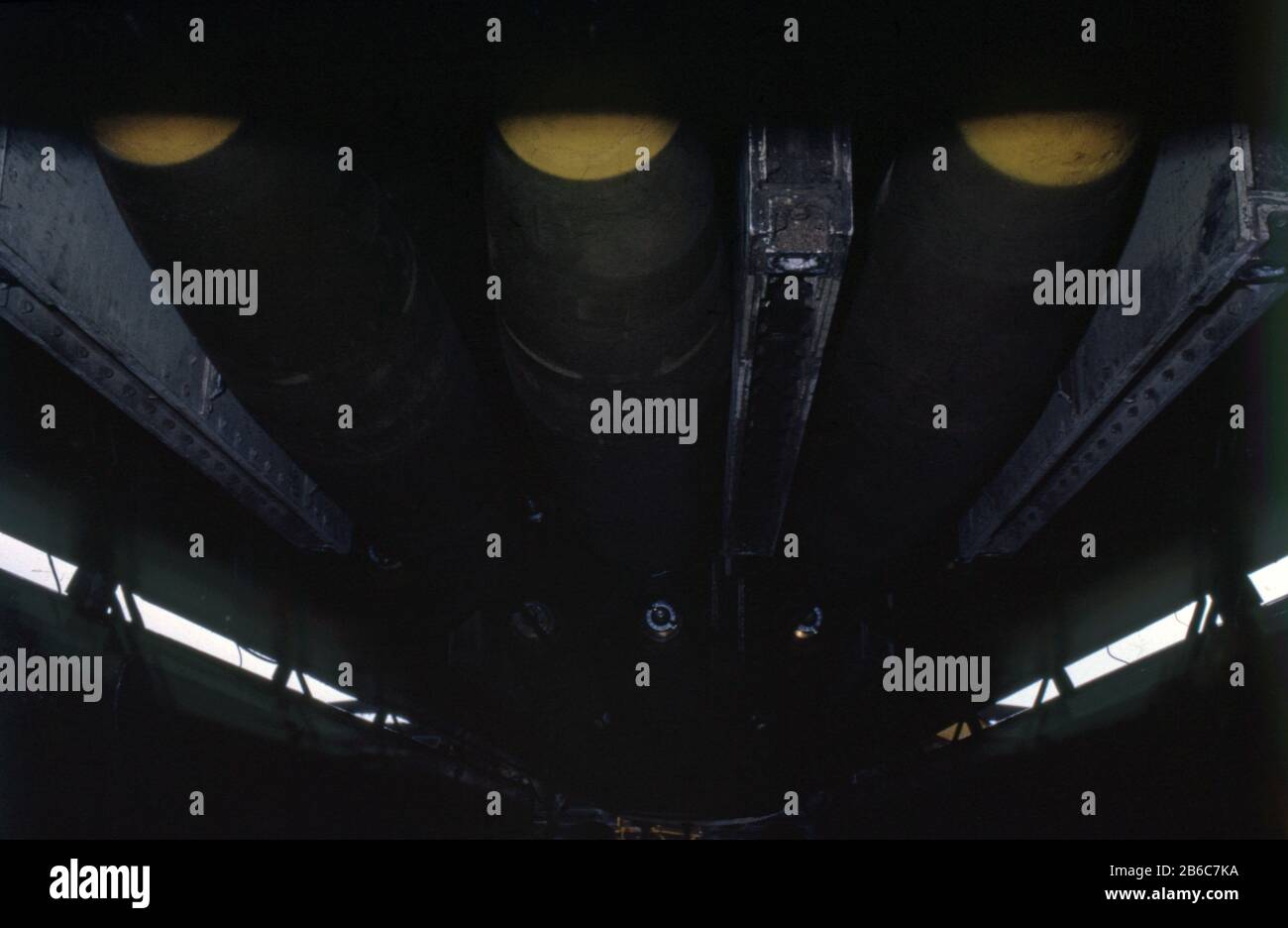 USAF United States Air Force Boeing B-52D Stratofestung mit Bombload Stockfoto