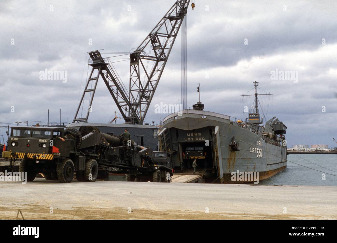 US-Armee/United States Army Atomkanone M65 280 mm/Atomic Cannon M65 11 Zoll Atomic Annie Stockfoto