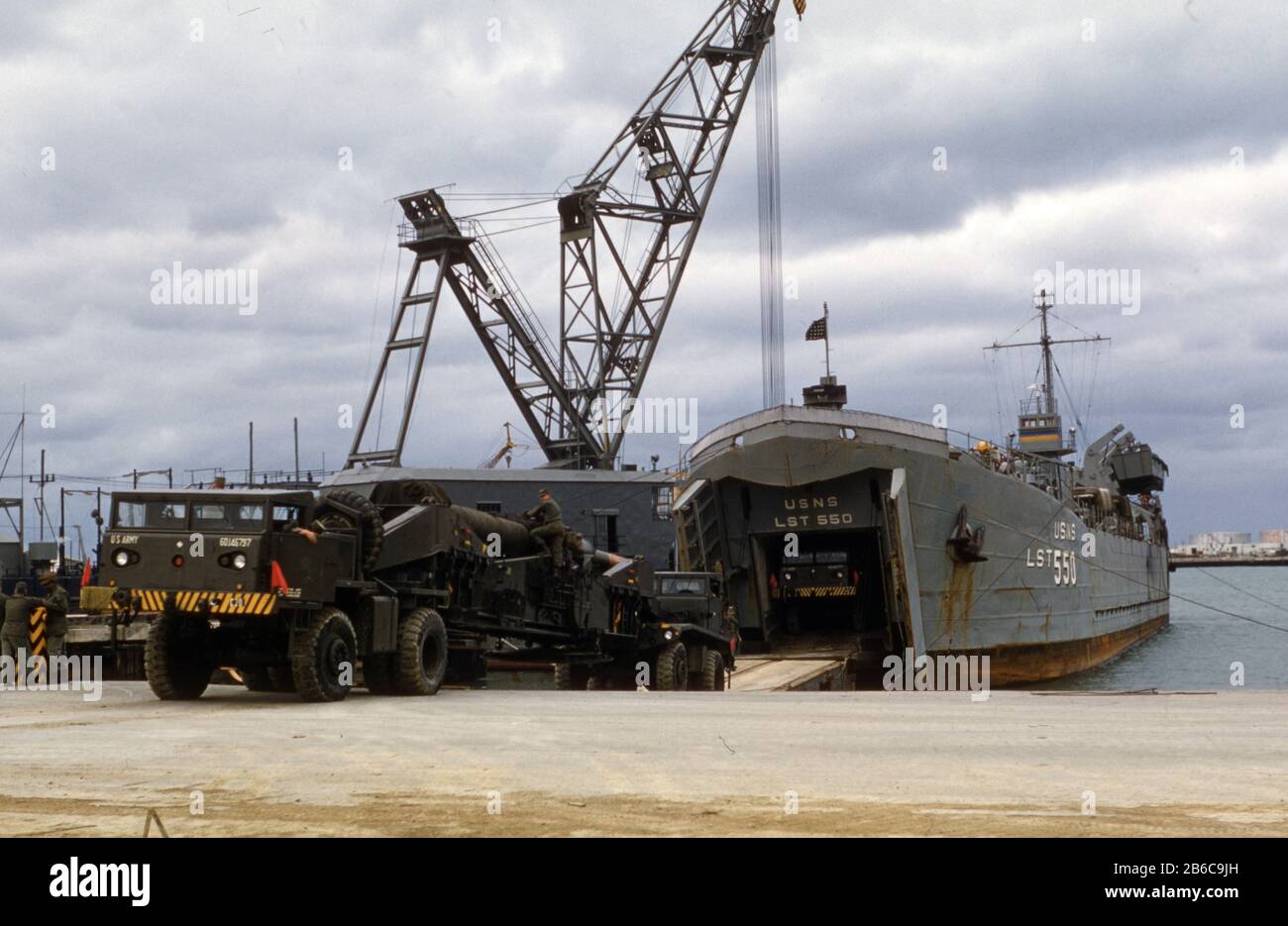 US-Armee/United States Army Atomkanone M65 280 mm/Atomic Cannon M65 11 Zoll Atomic Annie Stockfoto