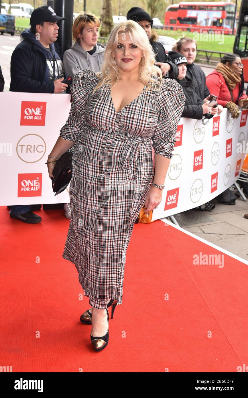 Jodie Prenger besucht die TRIC Awards 2020 im Grosvenor House in London