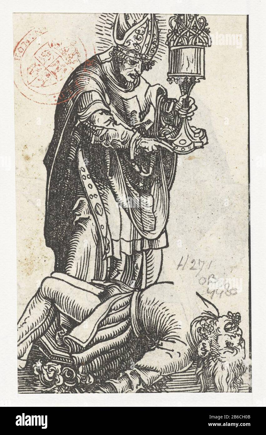 Bild des heiligen Valentine als Bischofsfragment eine Buchillustration mit dem Bild des heiligen Valentine als Bischof, der mit einer Monstranz enthalten ist. Denn er ist ein Mann auf dem Rücken mit einer Blume im Mund. Valentine macht eine Geste des Segens, Wo: Offenbar er Mensch. Hersteller heilt: Druckerhersteller Lucas Cranach (I) Postproduktion: Wittenberg dating: 1509 - 1549 Physikalische Merkmale: Holzschnittmaterial: Papiertechnik: Holzschnittmaße: Blatt: H 127 mm × W 83 mmToelichtingDe Holzstämme waren 1509 erstmals in: Farbstoff zaung des hochwirdigen Hailigthums von Stift Kirchen zu wittenburg Stockfoto
