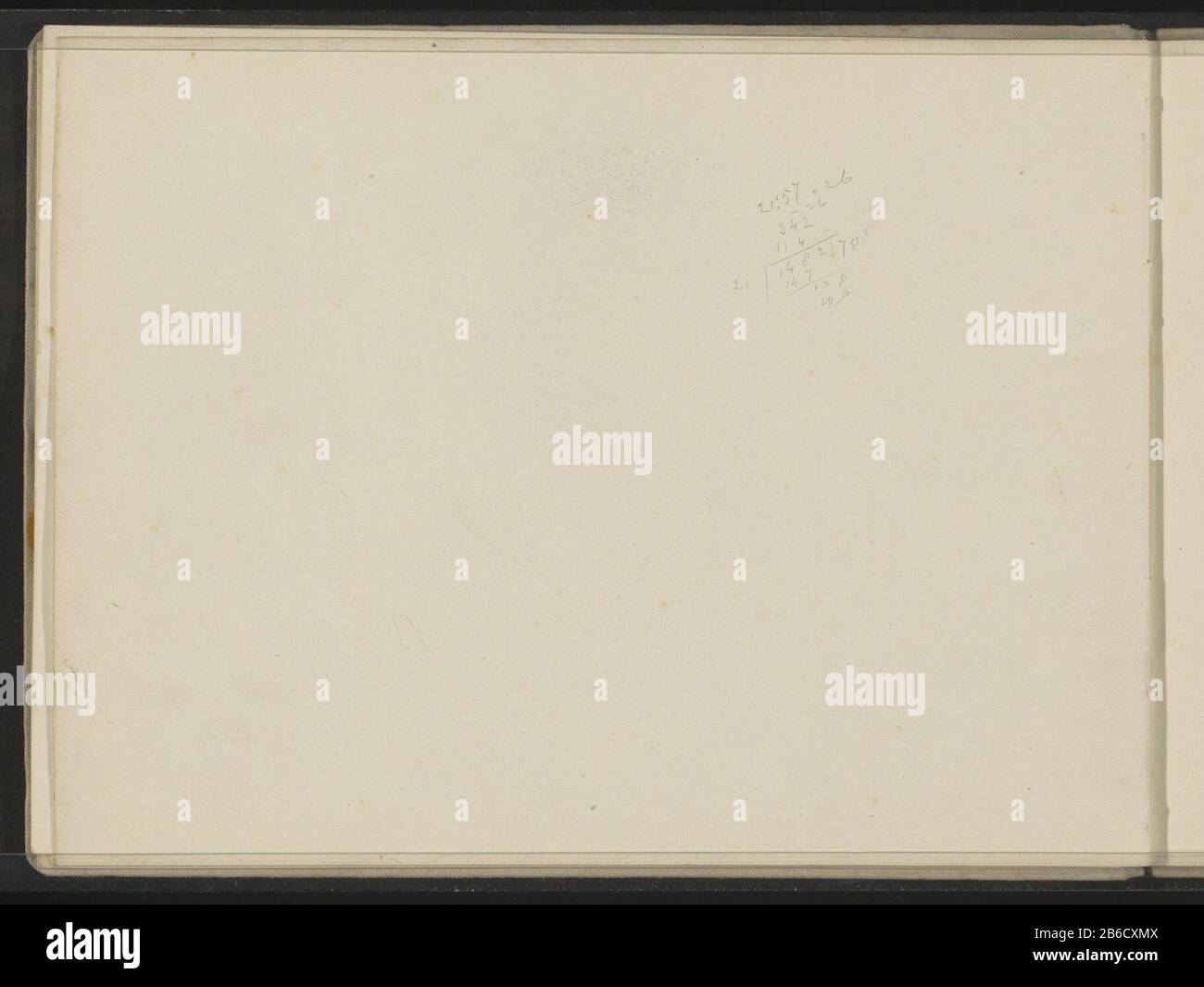 Berechnungsberechnung Objekttyp: Skizzenblatt Artikelnummer: RP-T-1963-315-15 (V) Markierung / Marken: Beschriftung, handschriftlich in Bleistift: '... "Beschreibung: Journal 15 verso eines Skizzenbuchs mit 35 Blatt . Hersteller: Künstler: Ferdinand Oldewelt dating: CA. 1908 - ca. 1923 Physikalische Merkmale: Bleistift-Material: Papier und Bleistift Stockfoto