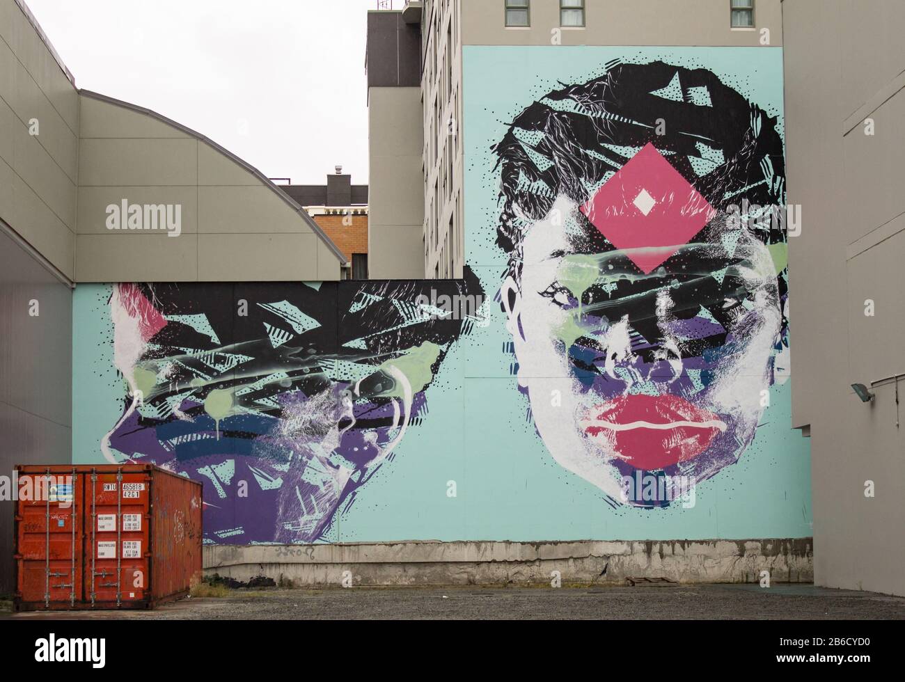Straßenbild in Christchurch, Neuseeland Stockfoto