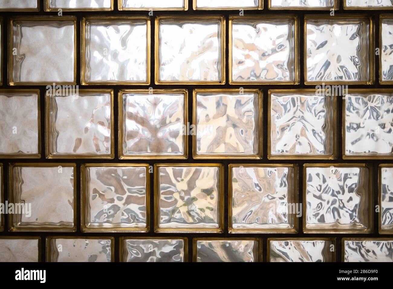 Glas-Blockwand Stockfoto