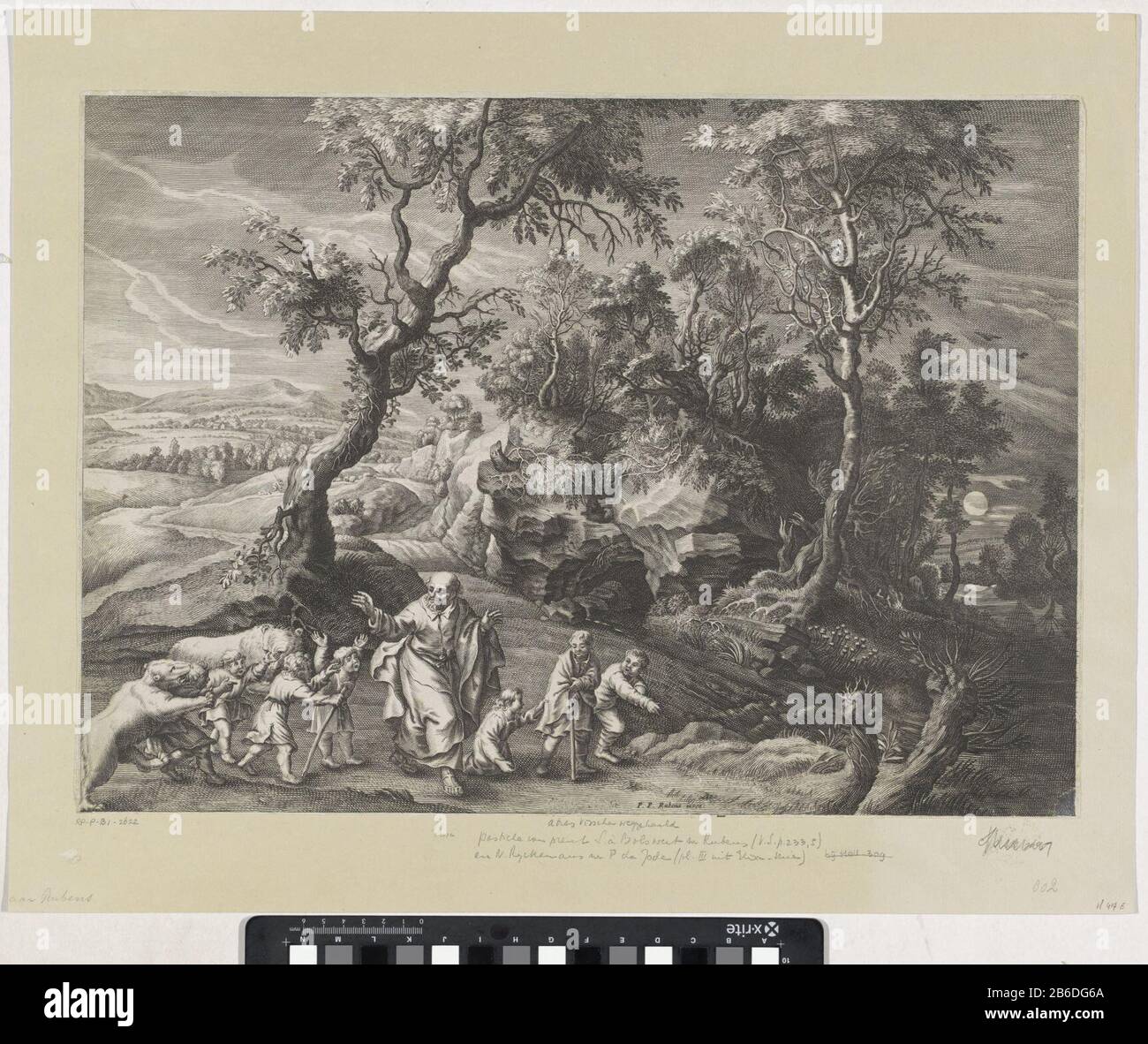 Unterdrückung der Kinder, die Elisa Mock Royaal bibel (Serientitel) Elisa wordt op weg naar Betel uitgescholden door kinderen wange zijn kale hoofd en hij vervloekt hen. Twee beren verslinden vervolgens de kinderen. Naar de Bijbeltekst in 2 Kon. 2:23-24. Hersteller : Hersteller: Anoniemnaar Mieter van: Schelte Adamsz. Bolswertnaar schilderij van: Peter Paul Rubens (vermeld op object)naar prent van: Nicolaes Ryckmansnaar ontwerp van: Pieter de Jode (II) datieren: 1630 - 1652 de/von 1630 - 1702 Physikalisches Kenmerken: Tiefdruckmaterial: Papier Techniek: Graveren (Drukproceé) Abmessungen: 3 Blad: H: 3 Stockfoto