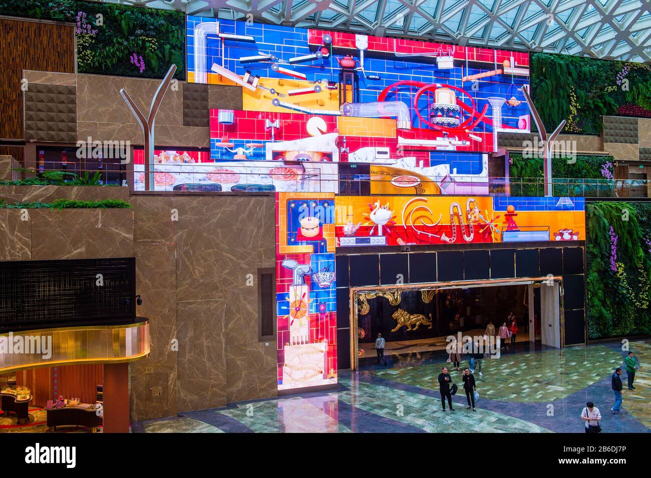 Das Innere des MGM Cotai Hotels und Kasinos in Macau Stockfoto
