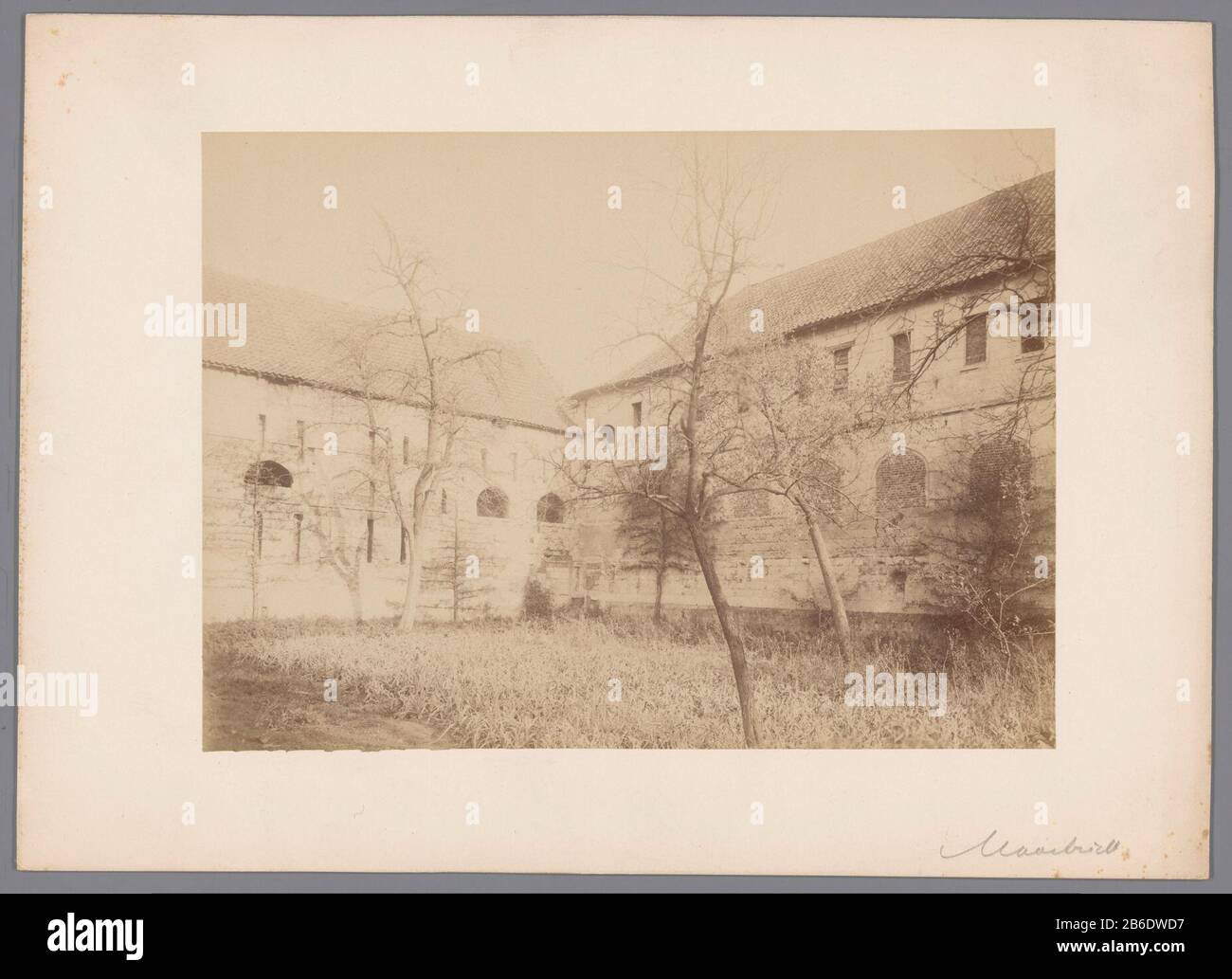 Beyart Hof des alten Klosters in Maastricht Hof des alten Klosters Beyart in Maastricht Immobilientyp: Fotos Artikelnummer: RP-F 00-5061 Aufschriften / Marken: Anmerkung, Rekto handschriftlich 'Mastricht'annotie, verso, handschriftlich:' Maastricht (L.) / Beyaert Gebäude / gesehen von Punkt b / Nov 1893' Hersteller: Fotograf: Anonym (Erbe) (zugeschrieben) Ort Herstellung: Maastricht Datum: 1893 Material: Papierkarton Technik: Albumin Druckabmessungen: Foto: H 168 mm × W 232 mm Betreff: Ruine oder Kirche, Kloster usw. Stockfoto