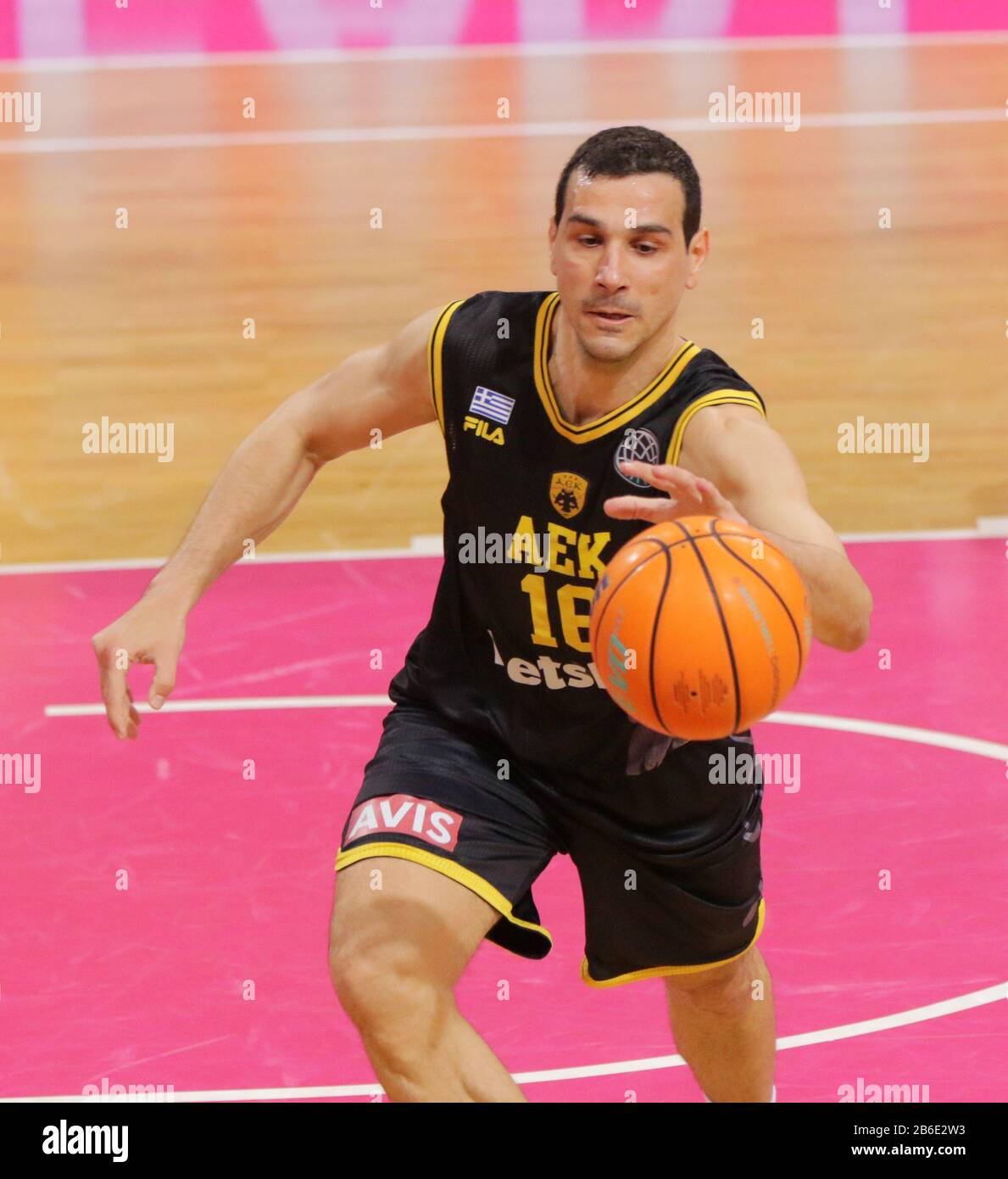 Bonn, Deutschland. März 2020. Telekom Dome, Basketball, FIBA Champions League, Telekom Baskets Bonn vs. AEK Athen FC: Nikos Zisis (Athen) Credit: Jürgen Schwarz/Alamy Live News Stockfoto