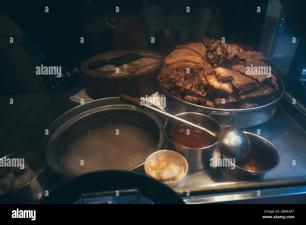 Geschmortes Rindfleisch im Hongkong-Stil Stockfoto