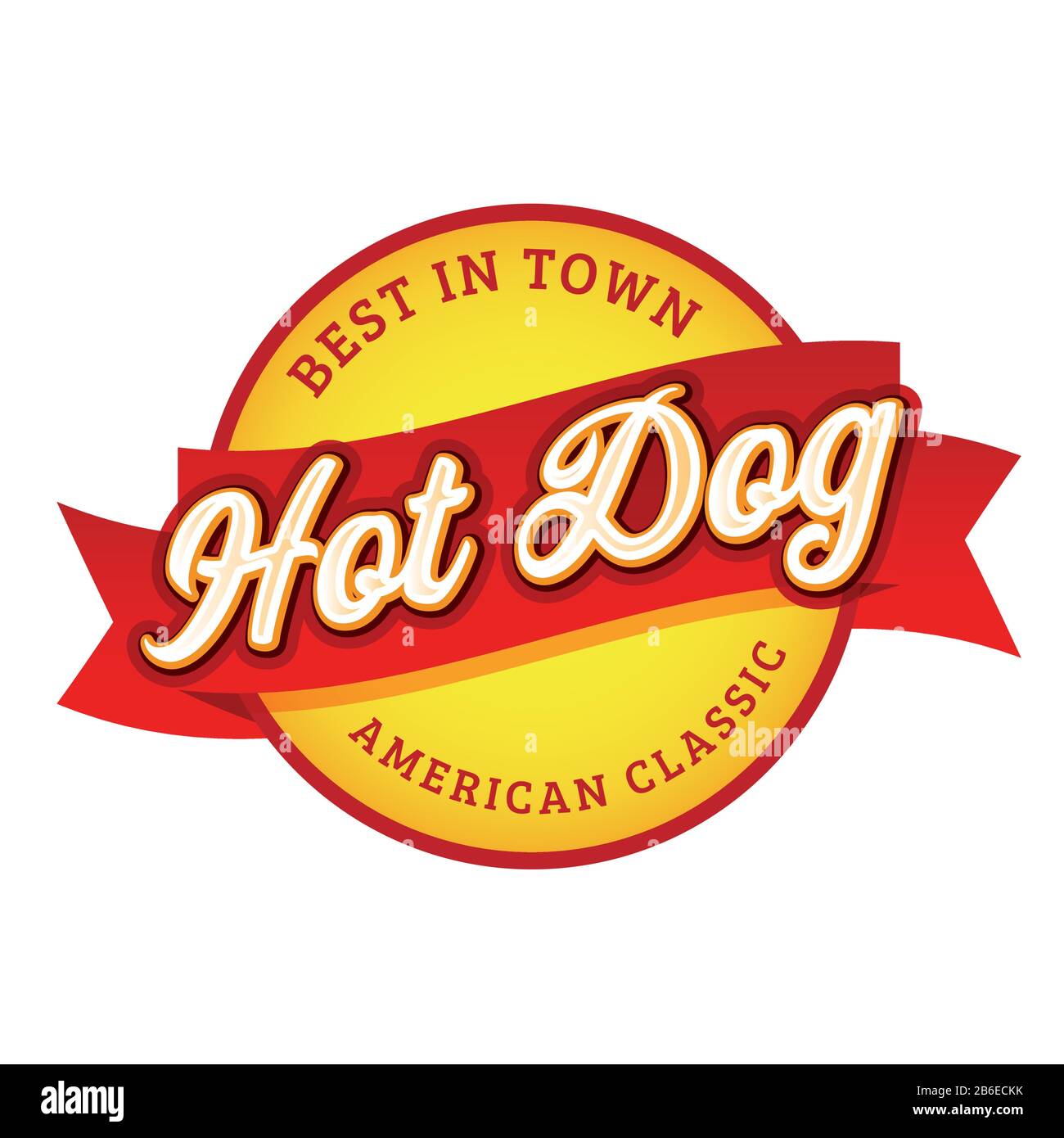 Stempel mit Schriftzug "Vintage Hot Dog" Stock Vektor