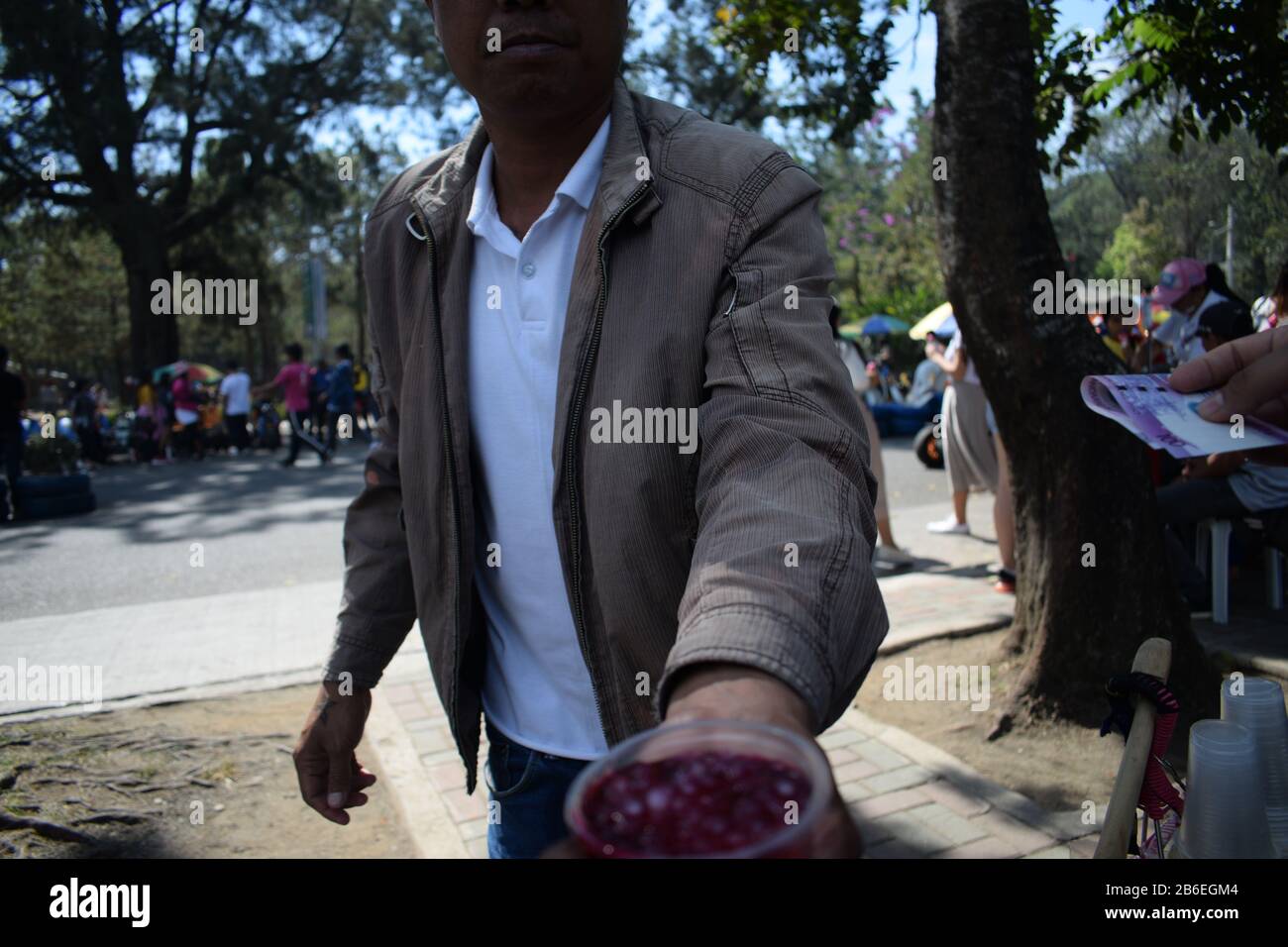 Old Man Vendor Stockfoto